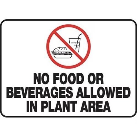 Accuform SAFETY SIGN NO FOOD OR BEVERAGES MHSK579VS MHSK579VS
